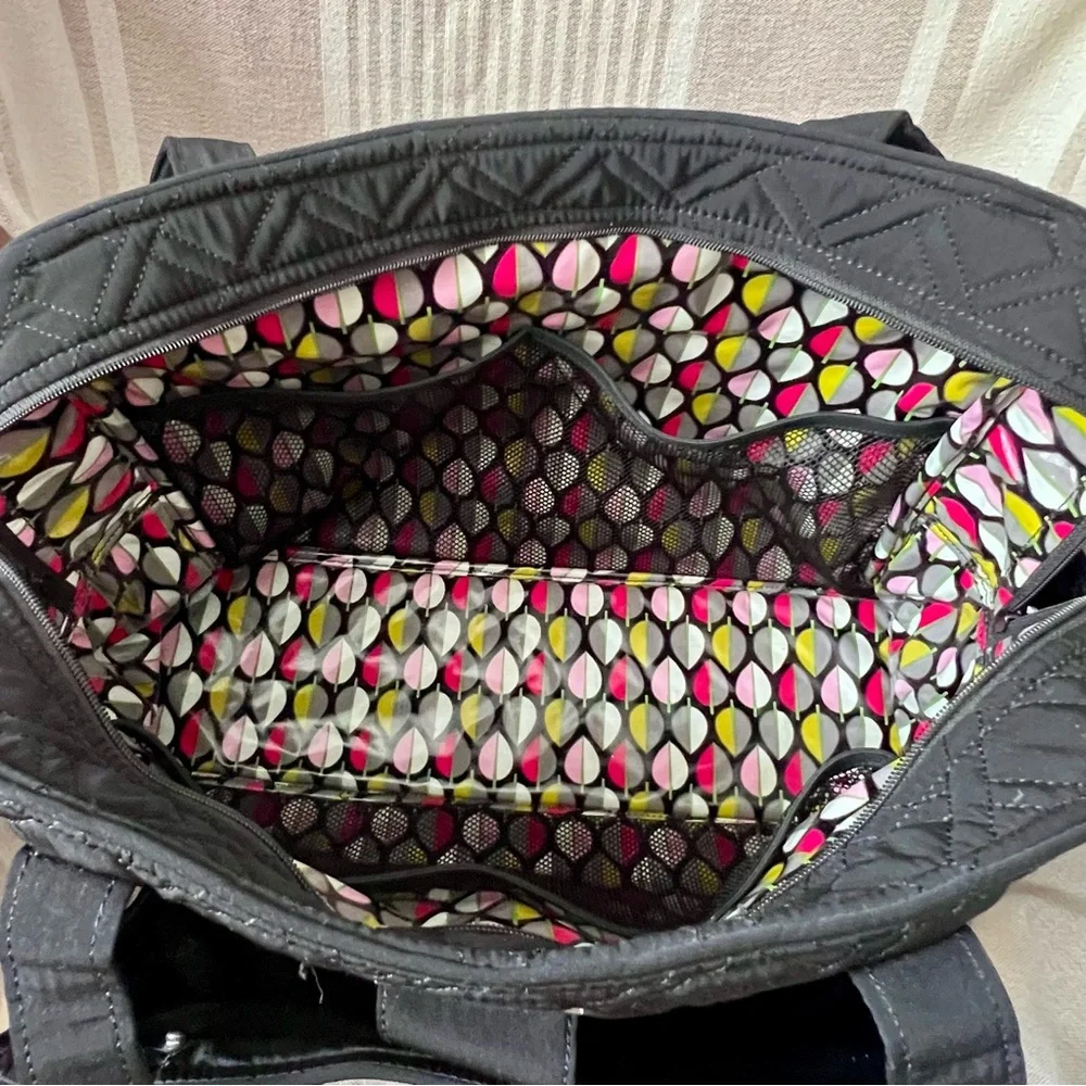 Vera Bradley Stroll Around Quilted Diaper Bag with changing pad